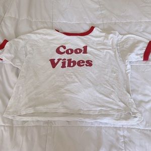 “Cool vibes” cropped tee